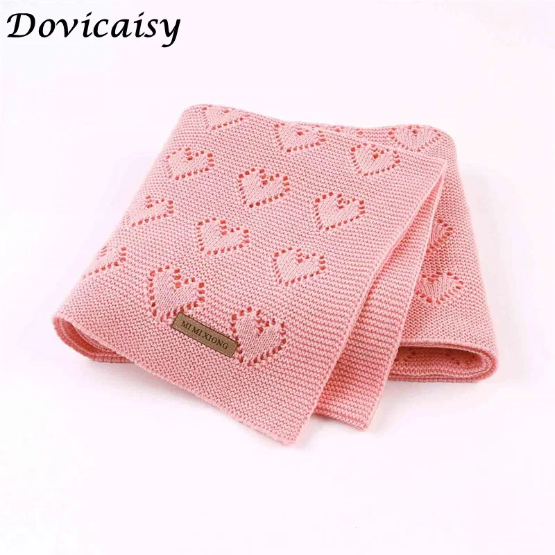

Baby Knitted Blankets Solid Color Infant Sleeping Covers for Stroller Bed Sofa Sleep Sacks 100*80cm Newborn Swaddle Wrap Blanket