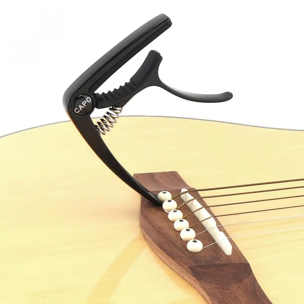 Гитара Capo из алюминиевого сплава Металлическая черная гитара с контактным