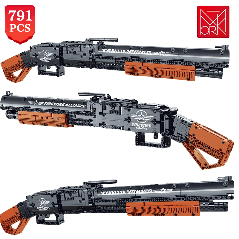 

Техническая идея, военный пистолет, строительные блоки, механический комплект для сборки, Обучающие Детские блоки, игрушки для мальчиков, д...