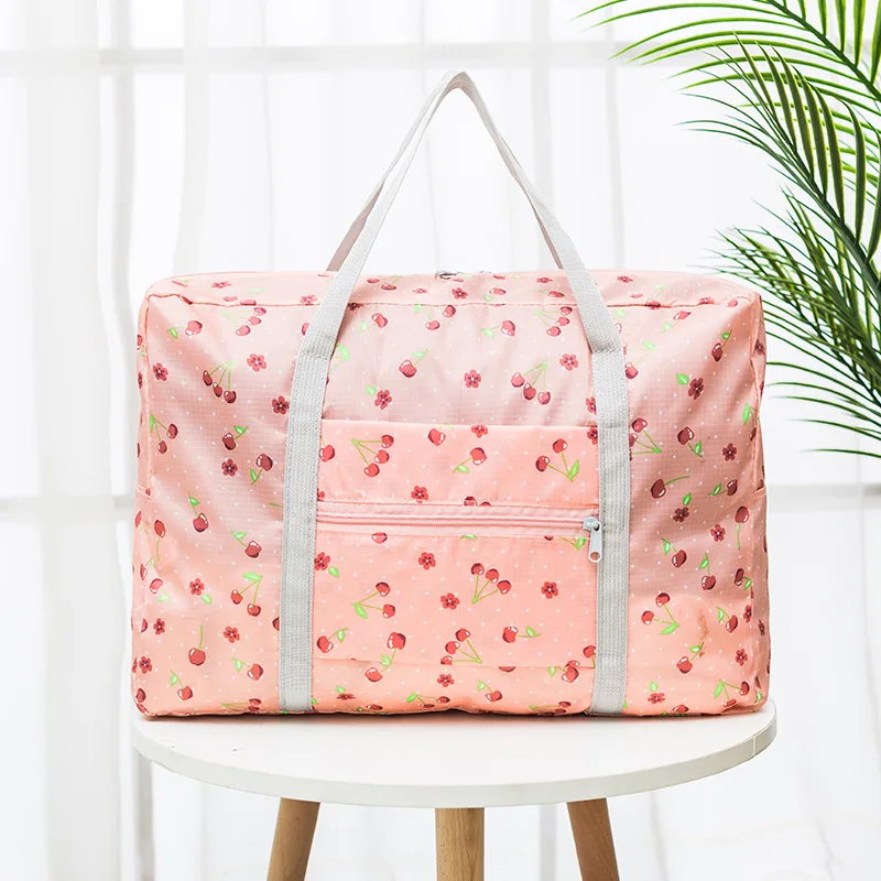 

Women Large Capacity Folding Duffle Bag Organizer Packing Cubes Waterproof Nylon Cartoon Gir Travel Bags Luggage Weekend Bag