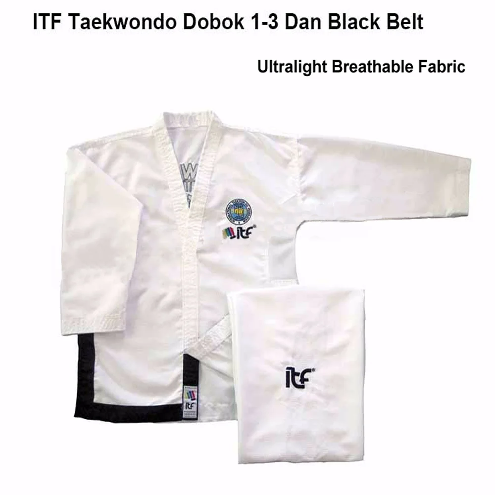 

Top Ten ITF Taekwon-Do 1-6 Dan Ultralight Breathable Uniform Taekwondo Kimono Assistant Master Doboks With Embroidery suit gi
