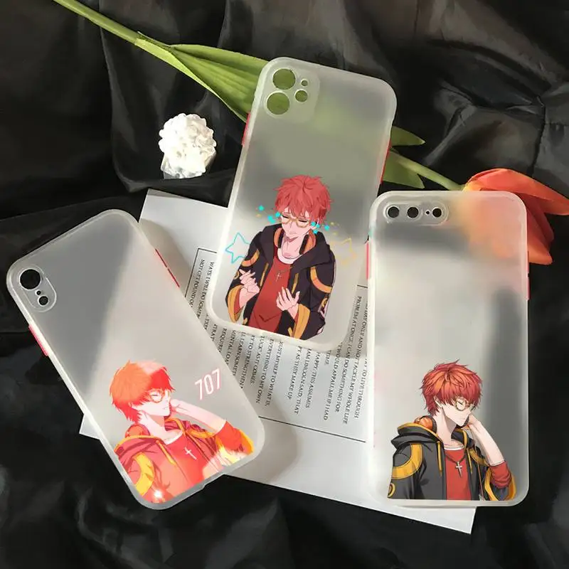 

707 Mystic Messenger Japan anime Phone Case matte transparent For iphone 7 8 11 12 13 plus mini x xs xr pro max cover
