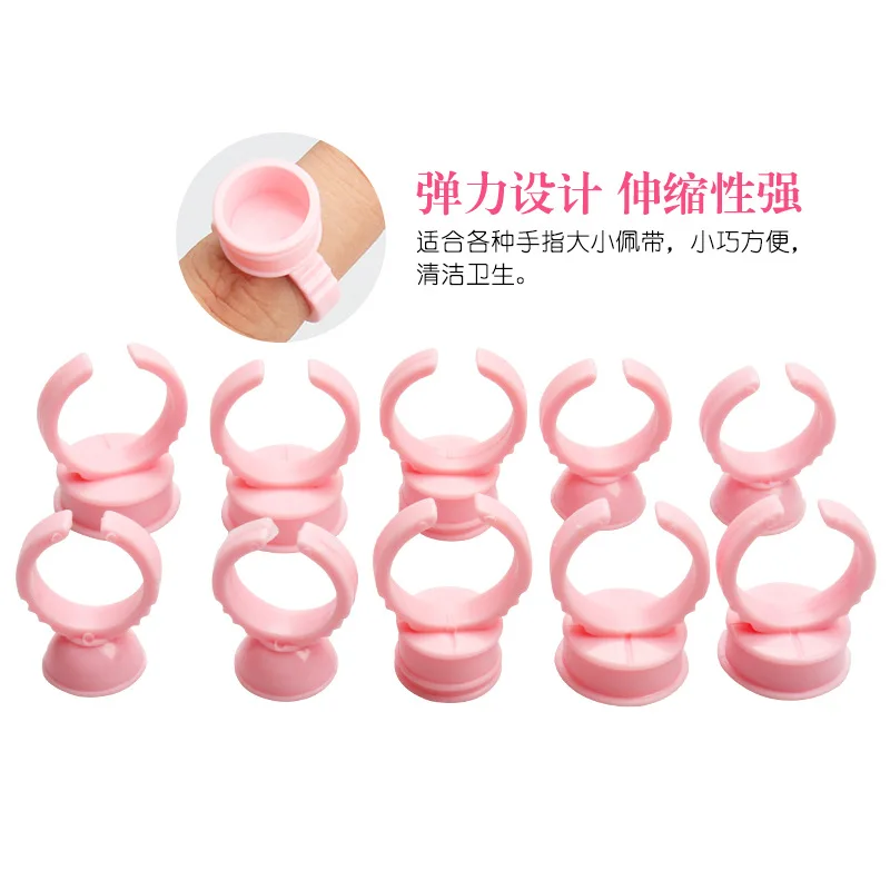 10 шт. одноразовые колпачки микроблейдинг розовые кольца тату чашки с чернилами