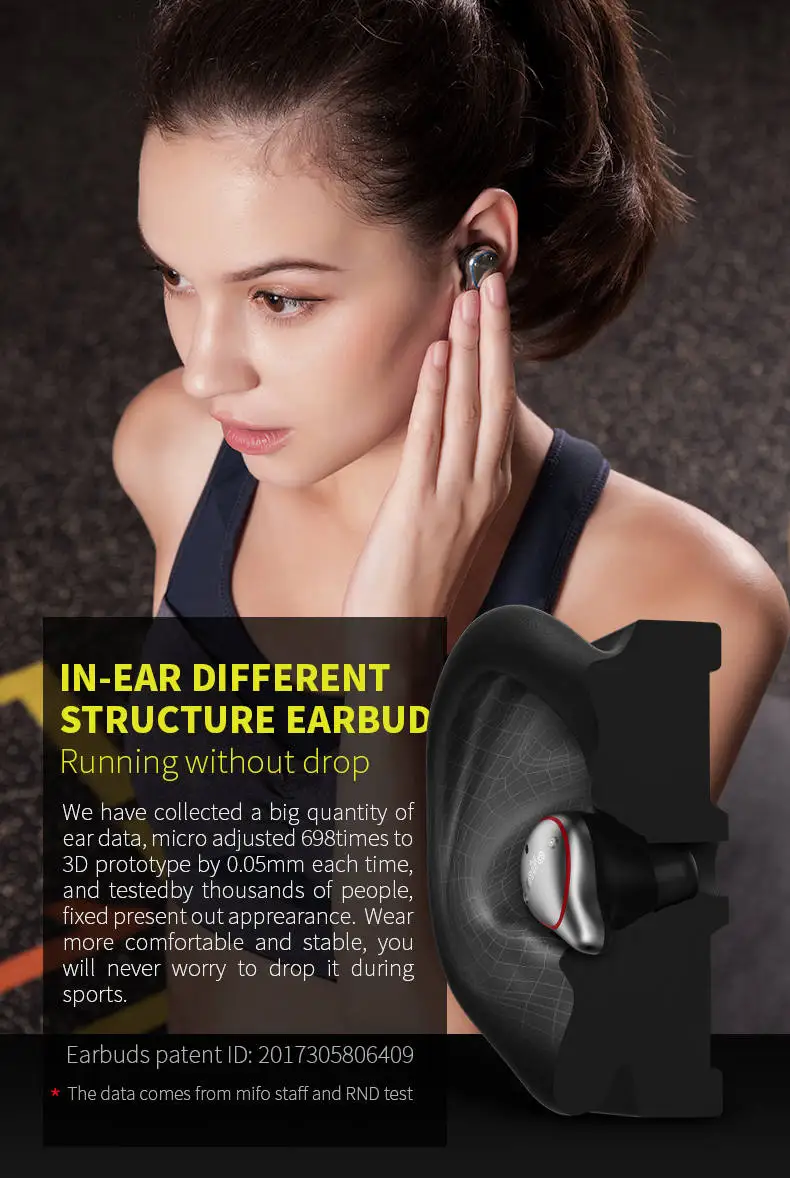 Newst Mifo O5 Pro Bluetooth беспроводные наушники IPX7 водонепроницаемый Спорт стерео звук handfree наушники с зарядной коробкой для телефона