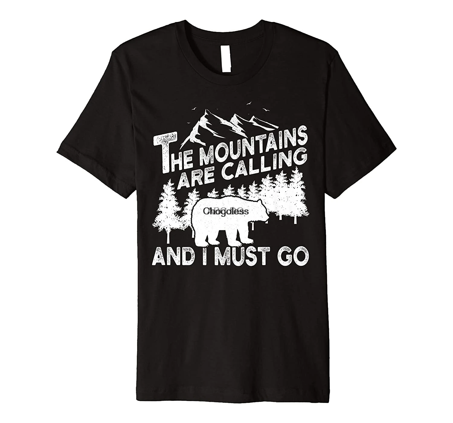 

Mountains Are Calling And I Must Go Camping Hiking Vibe Bear Premium T-Shirt