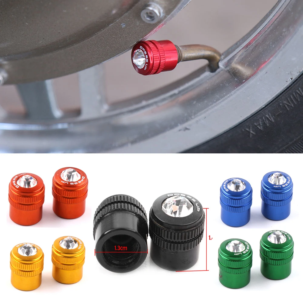 

Universal Motorcycle Tyre Dust Air Valve Caps High Quality CNC Aluminum Alloy Modified Moto Accessories Diamonds Decor Screw Cap