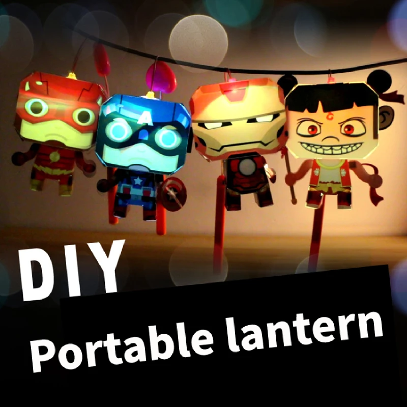 DIY 3D мультфильм музыка портативный светодиодные игрушечные фонари для мальчиков