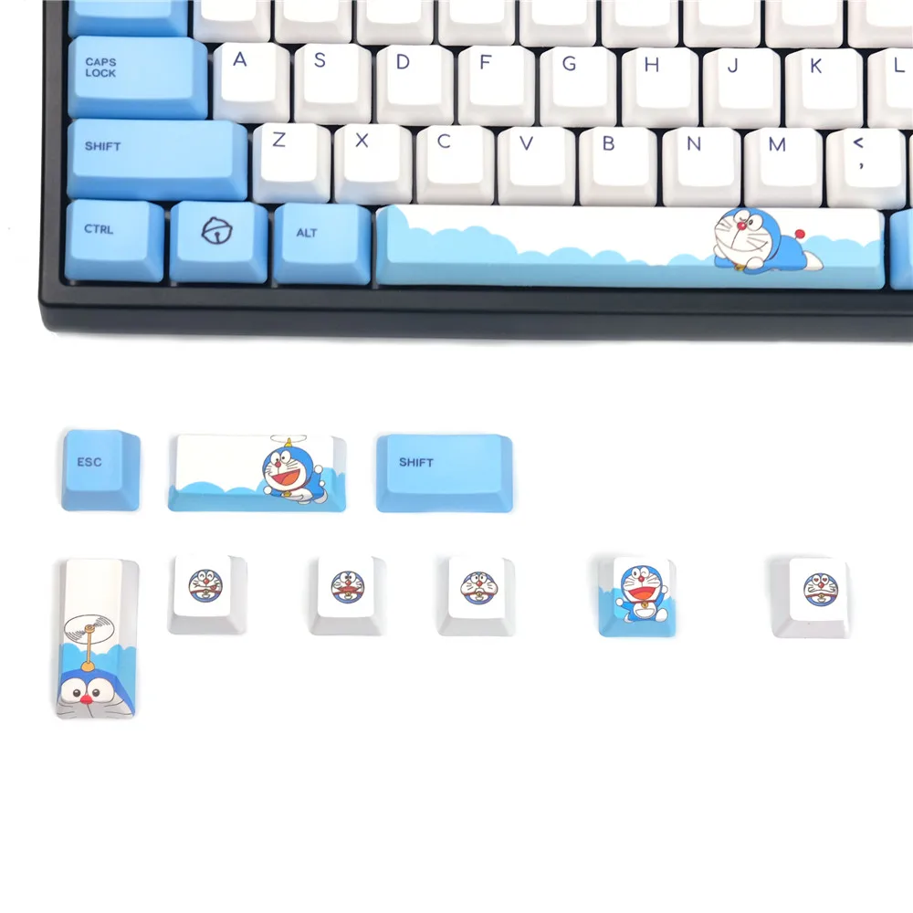 Механическая клавиатура Doraemon PBT keycaps OEM профильная с 108 клавишами сублимационная