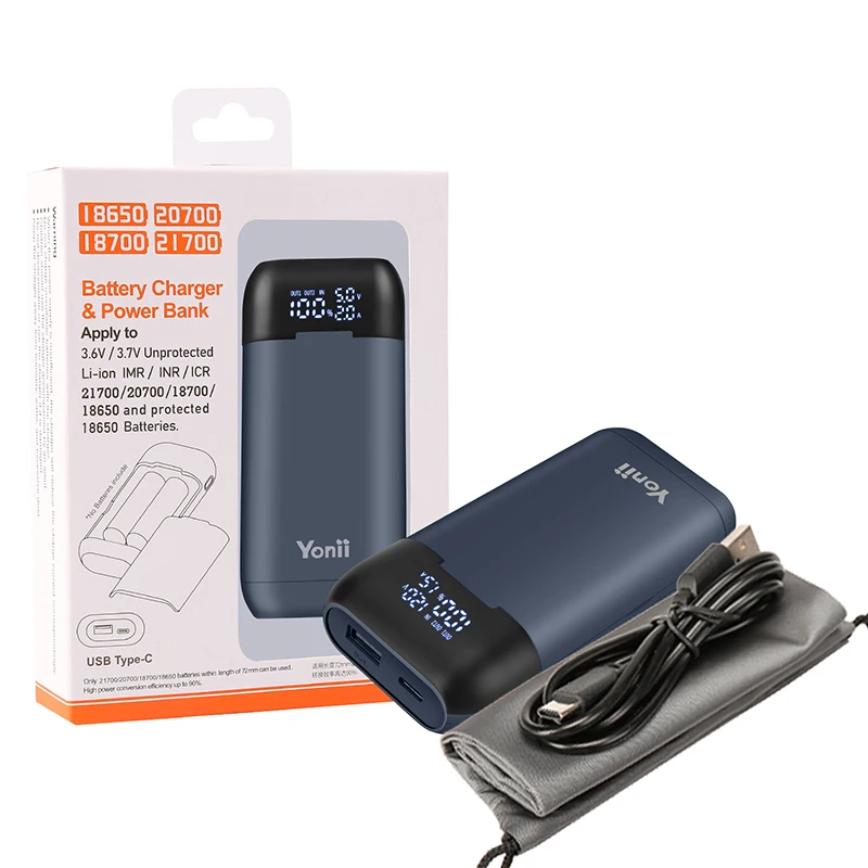 Чехол для зарядного устройства 18650 DIY Power Bank Box QC3.0 PD 18 Вт чехол быстрой зарядки