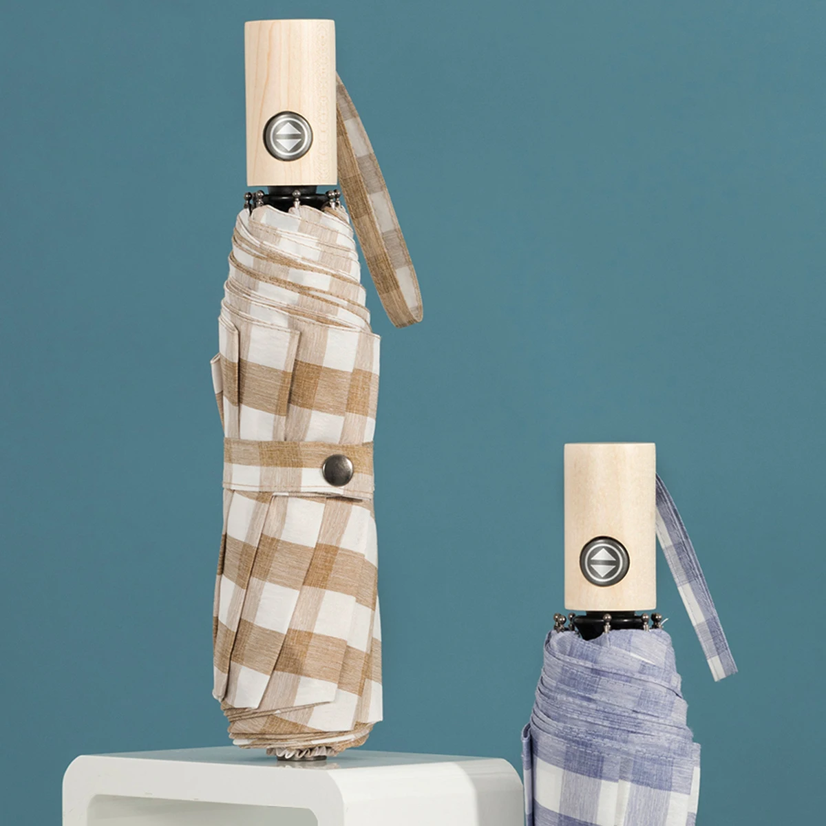 

Parachase зонтик в японском стиле Rain Women 300T смешанная пряжа тканевый клетчатый автоматический зонт ветрозащитные 8K Новые складные зонты