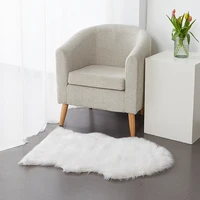 Soft Faux Rabbit Fur Non-slip Area Rug 60 X 90 Pink White Shaggy Carpet Mat For Bedroom Living Room