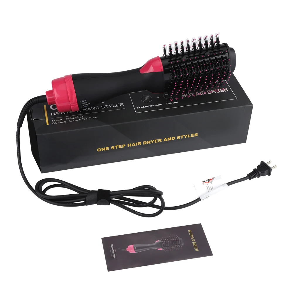 

Head massage Hair Style Volumizer Rotating Hair Straightener 3 in 1 Multifunctional Roller Rotate Styler Comb Hot Air Styling