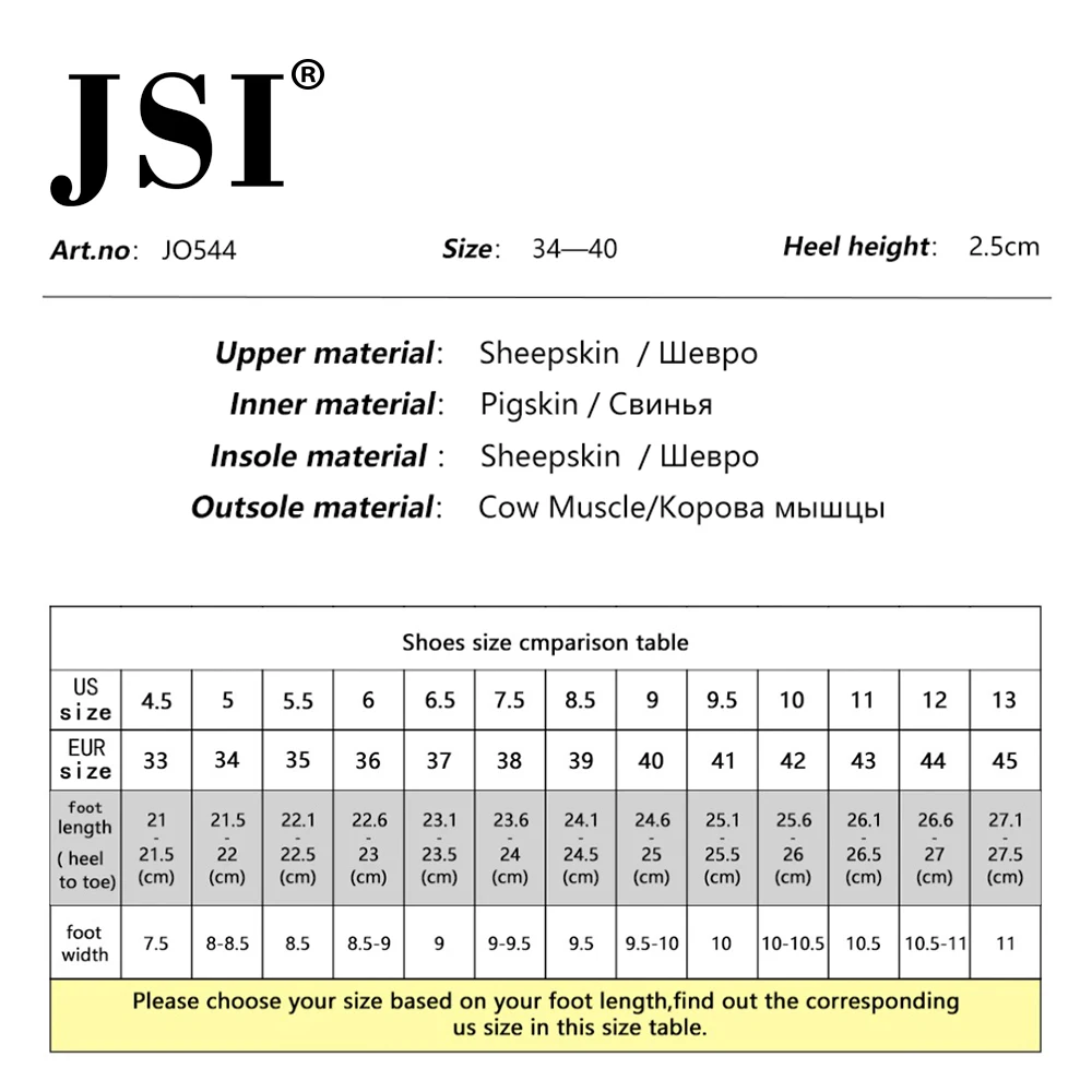 

JSI Brans sandals mules woman genuine leather upper concise style little square toe mules woman low round heel sandals JO544