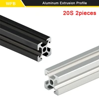 2 pieces 20x20 t slot 6mm 600mm to 1000mm cnc european standard rail aluminum extrusion profile for diy 3d printer free cut
