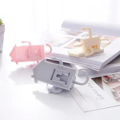 Креативный стерео вращающийся крючок без следов для ванной прочный клей ключей