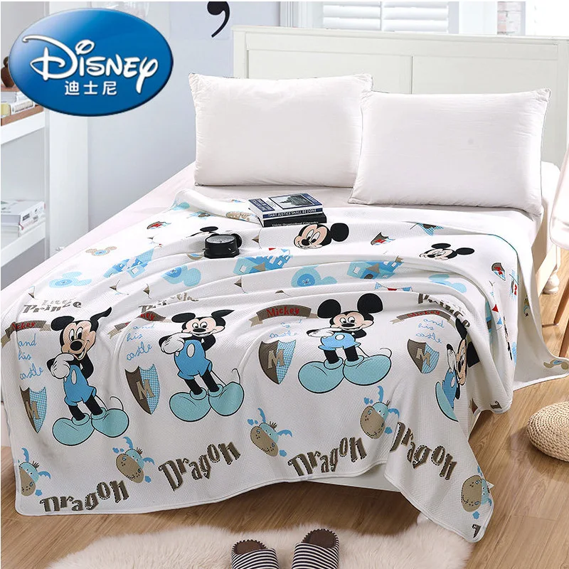 Летнее стеганое одеяло с изображением Микки Мауса Диснея летнее хлопковое