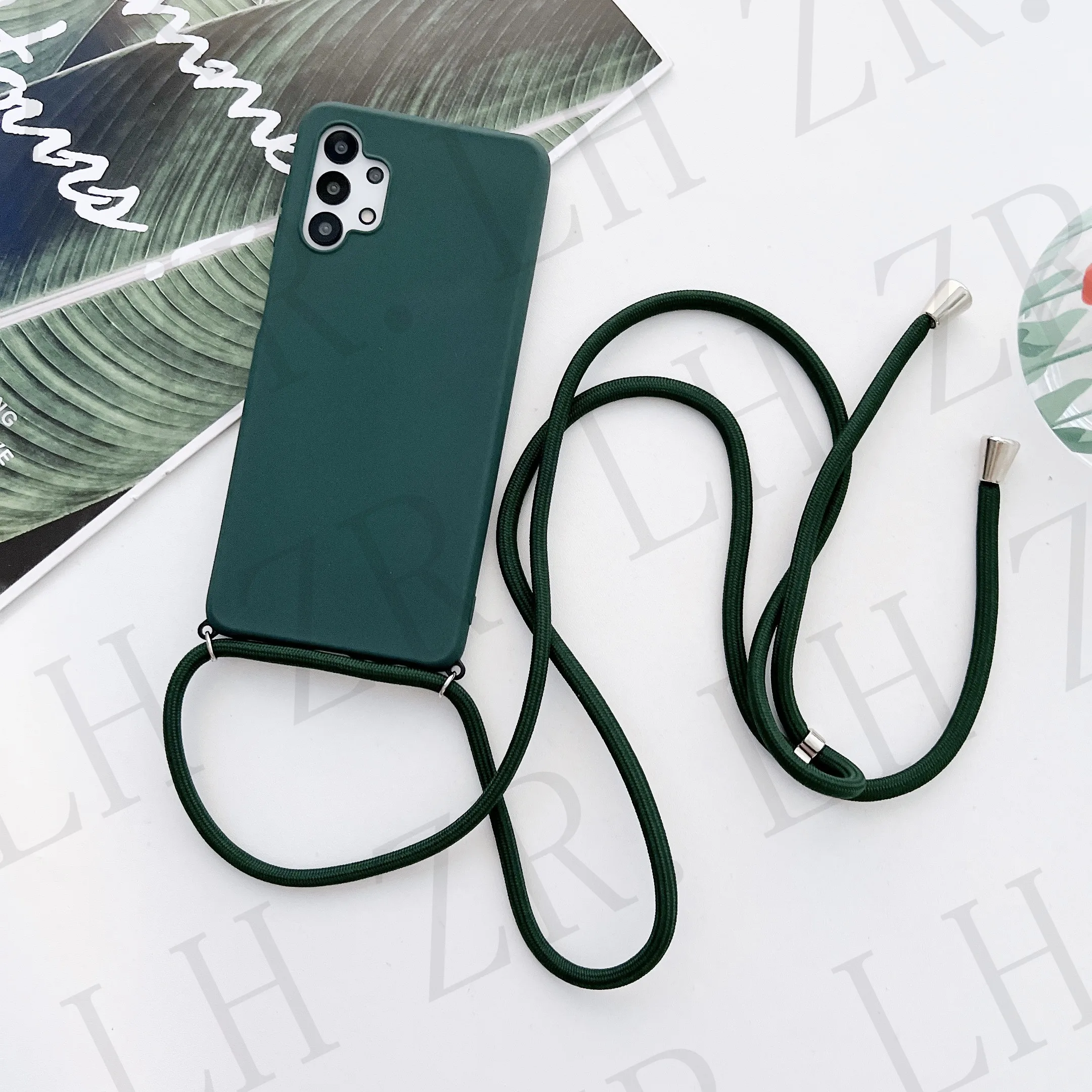 Crossbody Necklace strap Lanyard Cord Soft phone case For HuaWei P20 P30 Lite P40 pro honor 8X 9X 10 Nova 8SE Y6 2019 back cover