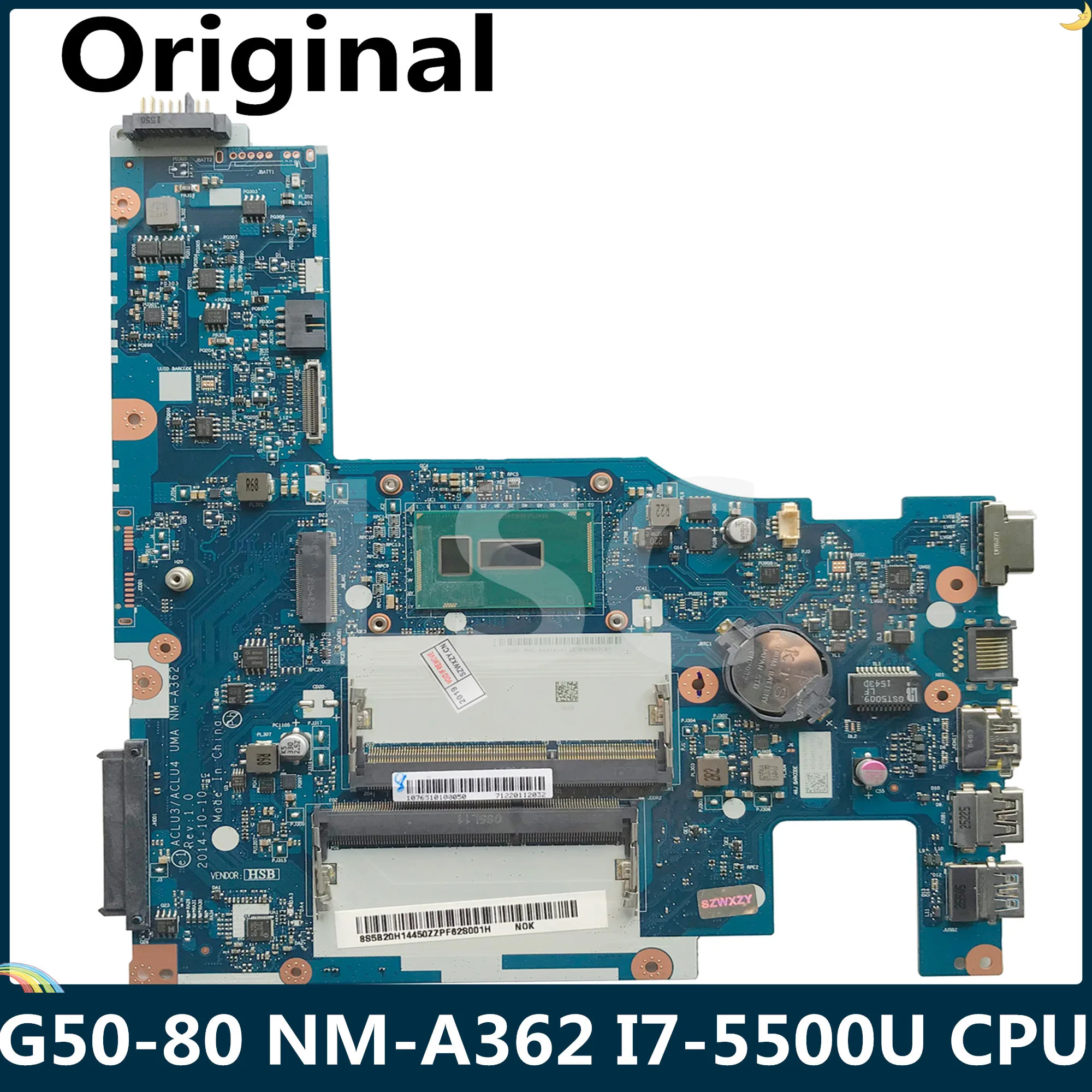 Материнская плата LSC для Lenovo Ideapad материнская ноутбука 5B20H14450 ACLU3/ACLU4 UMA 100% рабочий