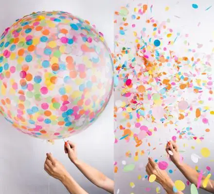 

1Pcs 36Inch Transparent Confetti Balloon Mariage Wedding Decoration Jumbo Globos Anniversaire Baby Shower Party Decoration