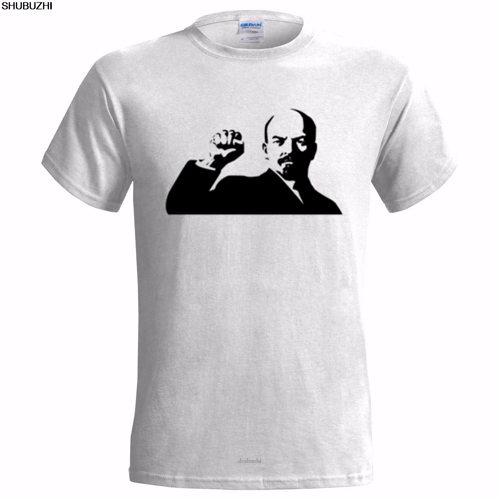 Ленин кулак для мужчин футболка ФТ коммунизма Россия Советского Союза