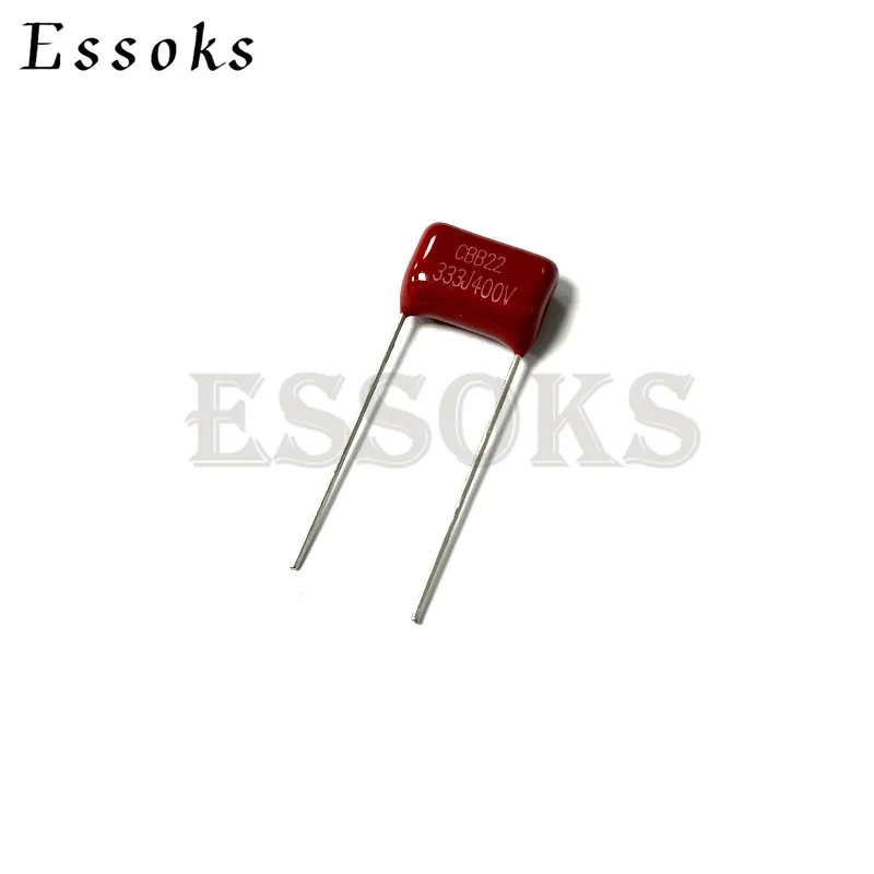 10 шт. 400V333J 0 033 мкФ шаг мм 33NF 400V 333 333J CBB полипропиленовый пленочный конденсатор |