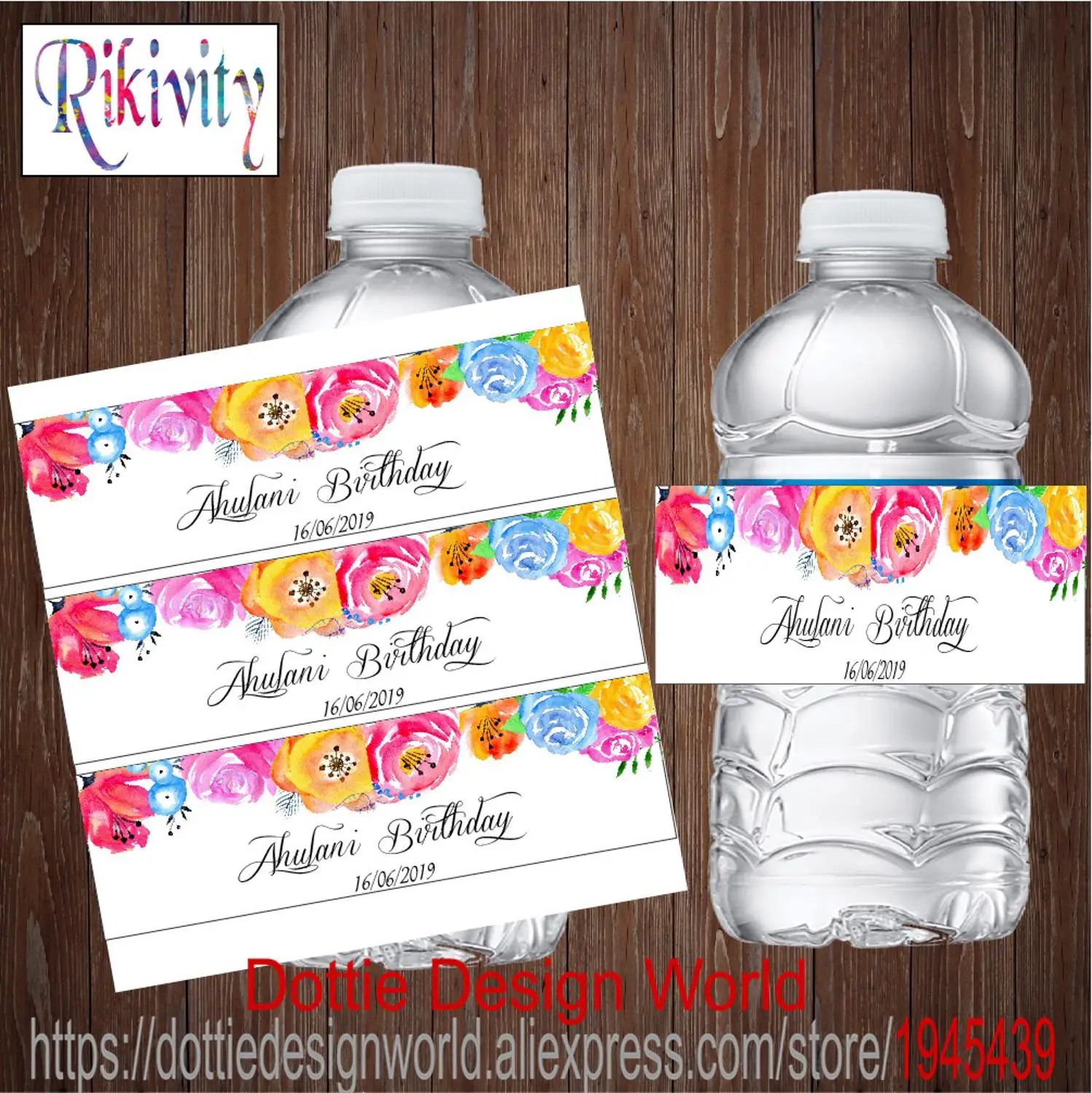 20 шт. на заказ Розы Свадебные бутылки для воды вина шампанского этикетки конфеты