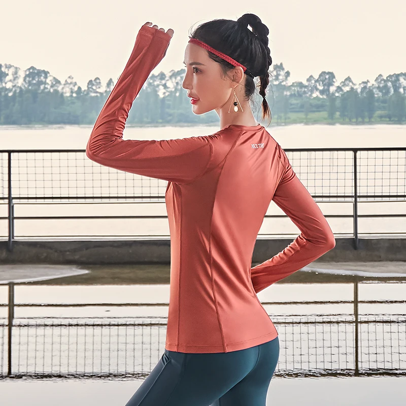Женская быстросохнущая спортивная рубашка для йоги 2020 дышащие упражнения с
