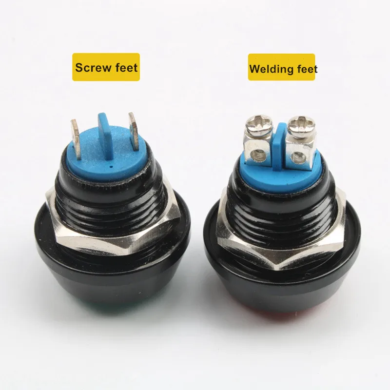 2PCS 12mm3A Metal Button Switch Full Oxygen Color Large Head Mini Round IK09 IP66 Waterproof Self Reset Small | Лампы и освещение