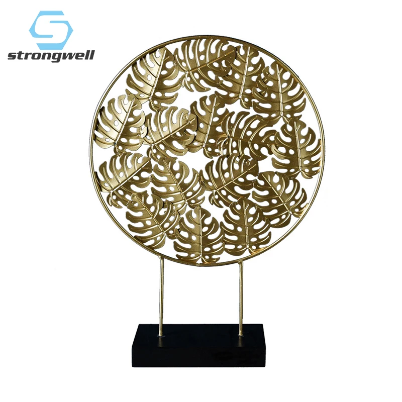 Strongwell Металла Статуя с листом фигурки абстрактная скульптура турецкие Настенные