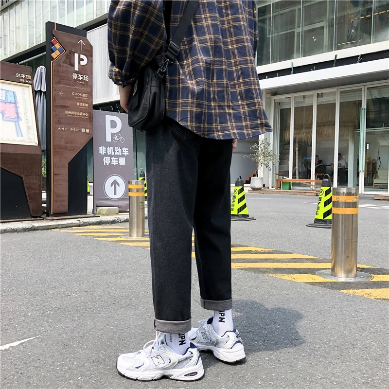 

SingleRoad Mens Jeans Men 2021 Oversized Wide Leg Korean Style Denim Pants Harajuku Japanese Streetwear Blue Baggy Jeans For Men