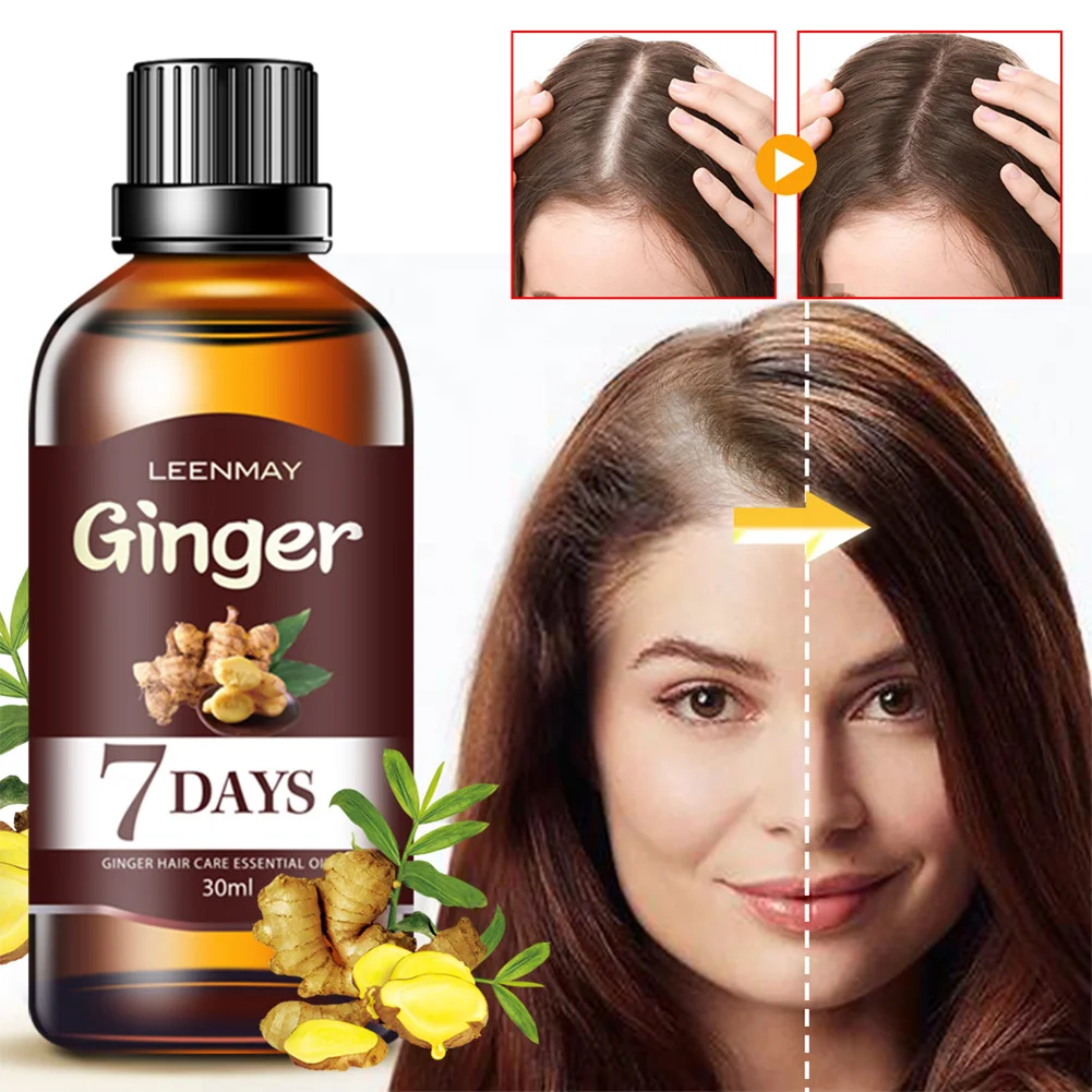 

Rich in Ginger Hair Repair Essential Oil Improve Dryness and Damaged Hair Stop Hair Loss Natural Hair Care Serum Scalp care