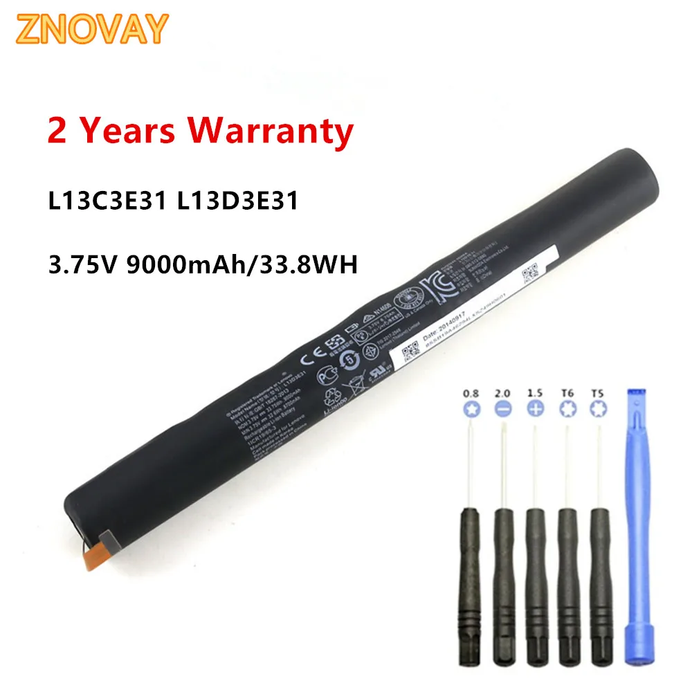 Аккумулятор для планшета L13D3E31 подходит Lenovo Yoga 10 B8000 B8080 фонарь 3 75 в 9000 мАч/Вт/ч |