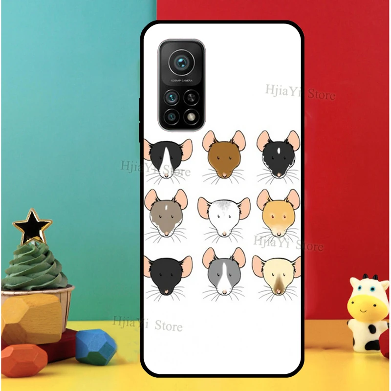 Симпатичный мультяшный чехол The Peeking Rat для POCO F3 M3 X3 Pro Xiaomi Mi 11 Lite Note 10 9T 10T | Мобильные