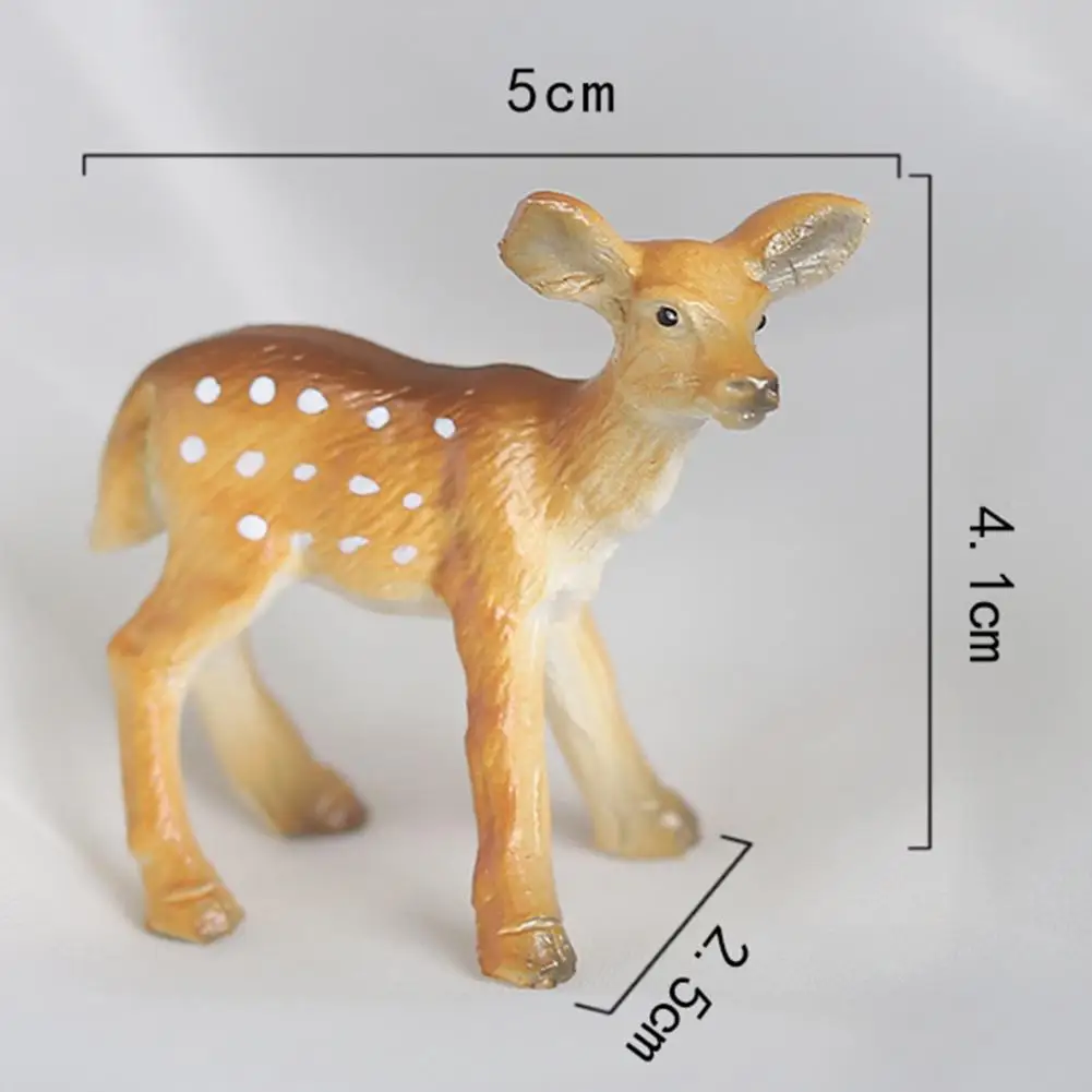 Имитация оленя миниатюрная модель смола дисплей форма фотография | Дом и сад