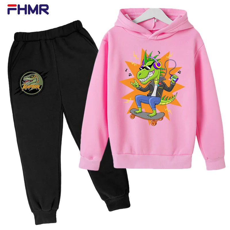 

Boys Top Long Sleeve Hoodies Clothes Children Boy Girl Clothing Print Cartoon Child Dinosaur Fashion Sweatshirt Spring/ Autumn