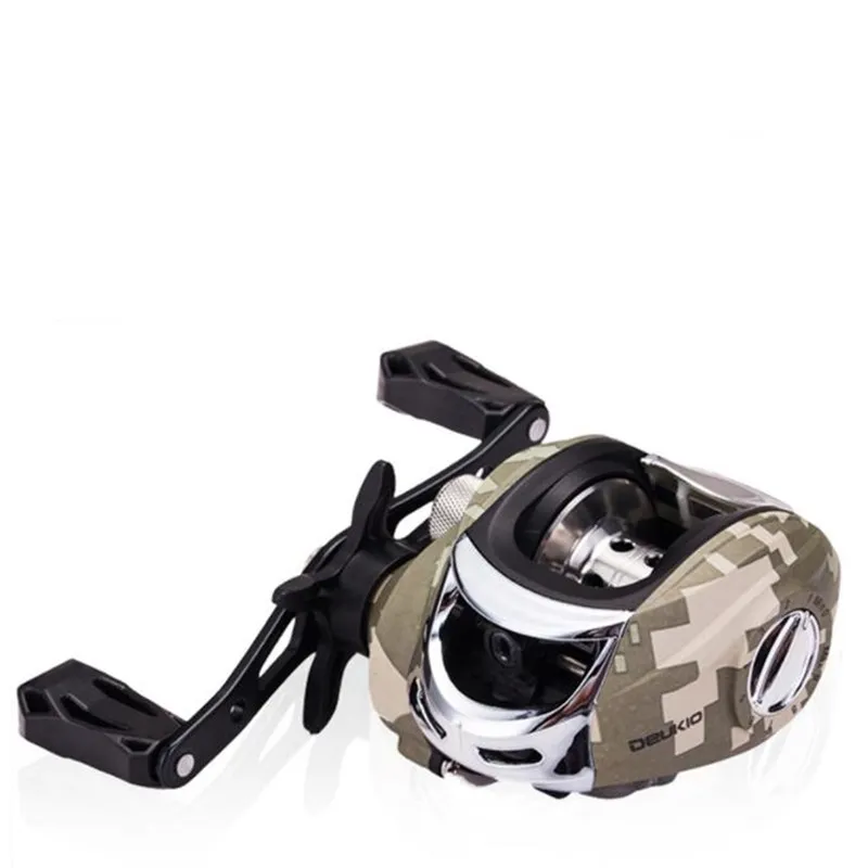 

New Product 7.3:1 High Speed Camouflage Water Drop Wheel Magnetic Brake Fishing reel CNC Metal Spool Baitcasting Reel 5+1BB