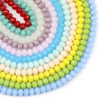 jhnby flat round faceted austrian crystal beads ball 8x6mm 30pcs ceramic color loose beads jewelry making bracelets necklace diy