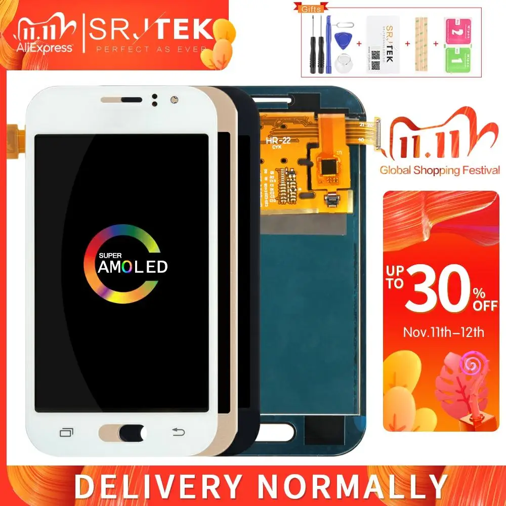 ЖК дисплей AMOLED/TFT для Samsung Galaxy J1 Ace сенсорный дигитайзер сенсорное Стекло в сборе