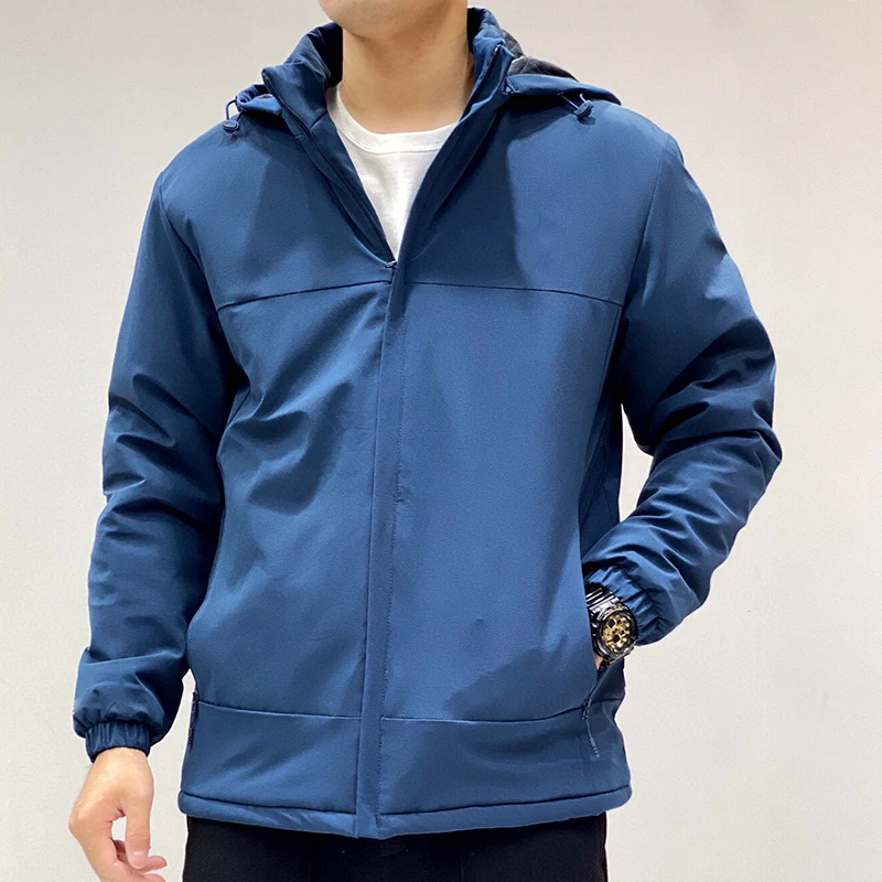 Мужская водонепроницаемая Флисовая теплая куртка с капюшоном походная ветровка