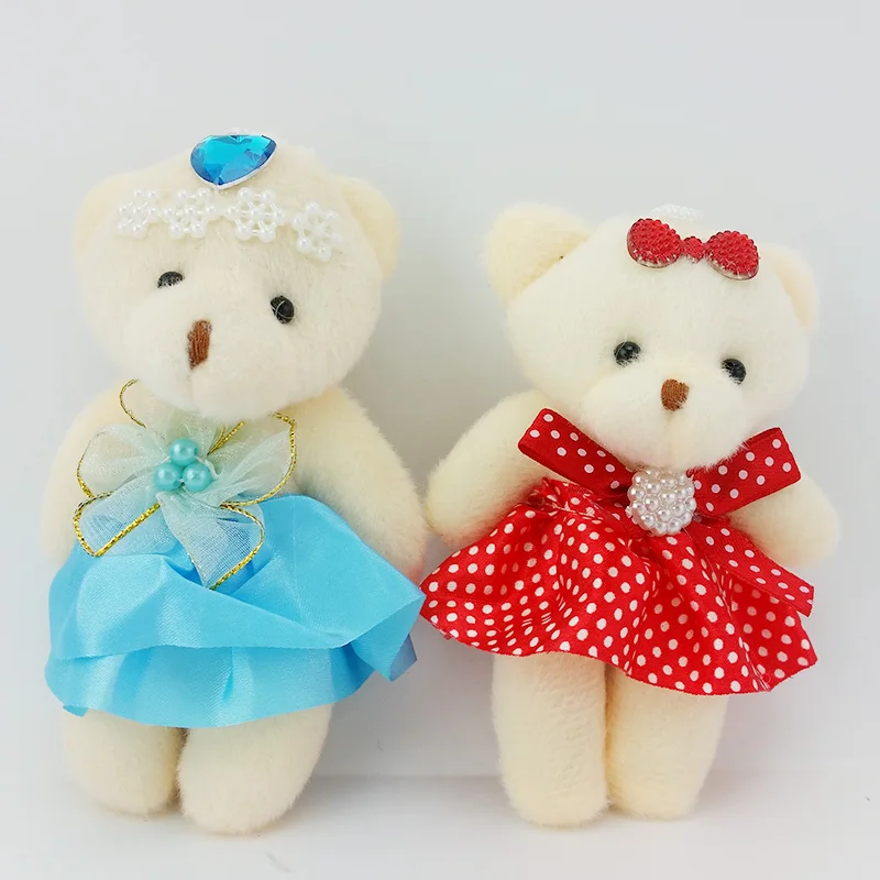 1 шт. Kawaii цветок плюшевый мишка маленькая модель хлопок плюшевые игрушки 13 см