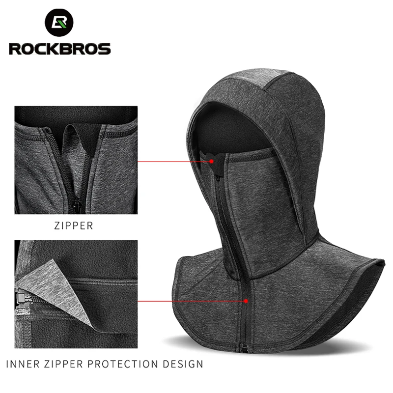 ROCKBROS тепловые флисовые лыжные головные уборы ветрозащитные лыжные нагрудники сноуборд Шея теплая маска для лица Снежная повязка на голову спортивная Лыжная шапка для мужчин и женщин