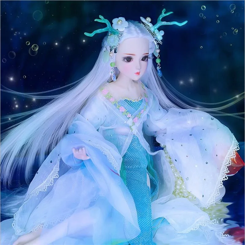45 см 26 подвижных суставов в китайском стиле 1/4 BJD кукла с полный комплект одежды