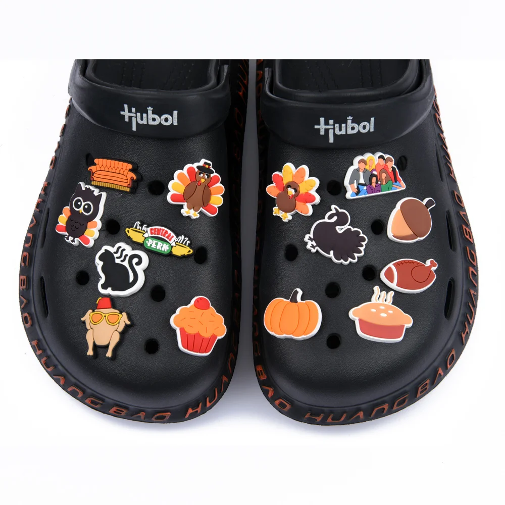 New Arrival 1Pcs Turkey Pumpkin Cat Family Shoes Charms Accessories Decorations Fit Women Croc JIBZ Kids Xmas Party Gifts | Обувь