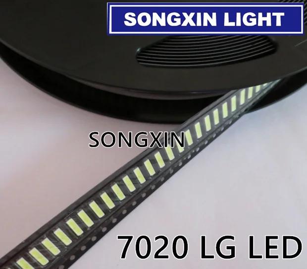 50 шт. для LG Innotek светодиодный Светодиодный Подсветка 0 5 Вт 7020 3V холодный белый 40LM