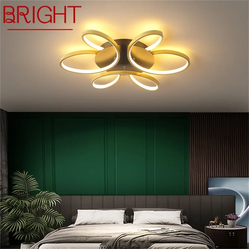 

BRIGHT Nordic Creative Ceiling Light Modern Butterfly Shape Gold Lamp Fixtures LED Home For Living Dining Room