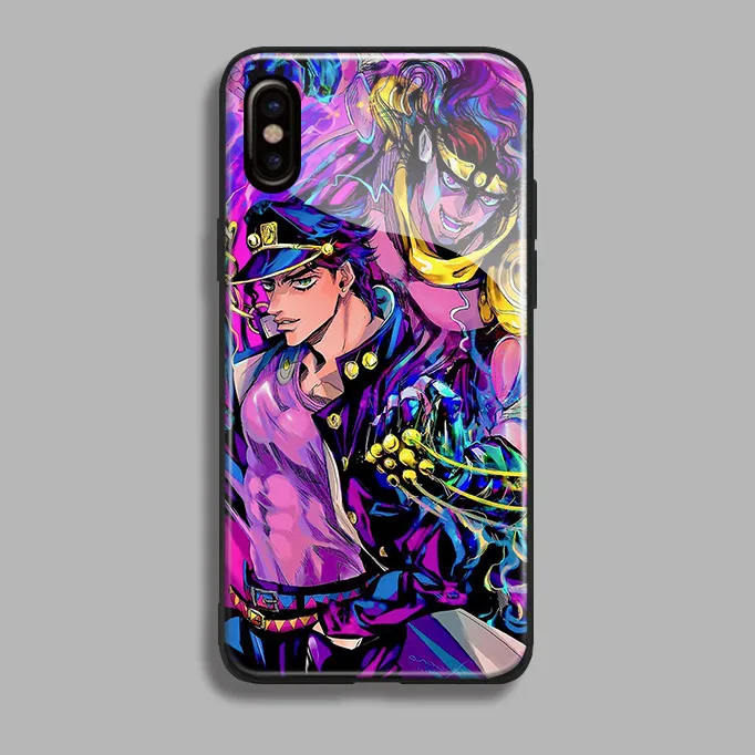 Необычные приключения Джоджо аниме Coque чехол из закаленного стекла для телефона чехол для iPhone6s 7 8 Plus X XR XS 11 PRO MAX