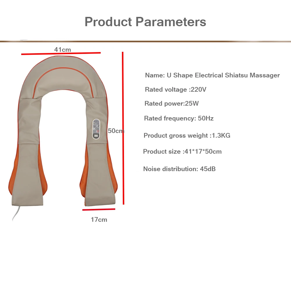 

U Shape Electrical Back Shoulder Body Neck Massager Kneading Car/Home Acupuncture Kneading Neck Shoulder Massager Shawl
