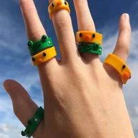 womens jewelry rings 2021 trend goth rainbow aesthetic woman animal decoration accessories punk cute girl sweets women ring