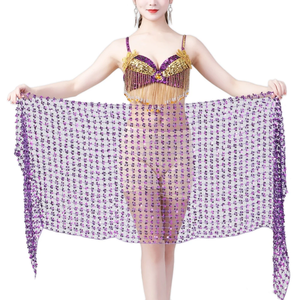 

Women belt bellydance scarf hip Belly Dance Accessories Tassel Triangle Wrap Costume Belt Shawl Chiffon fringe scarf