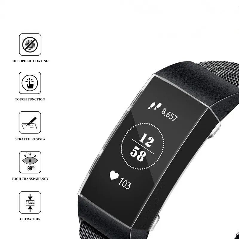1 шт. мягкий силиконовый защитный чехол из ТПУ Прозрачный чехол для Fitbit Charge 3 Band Smart Защитная пленка для часов